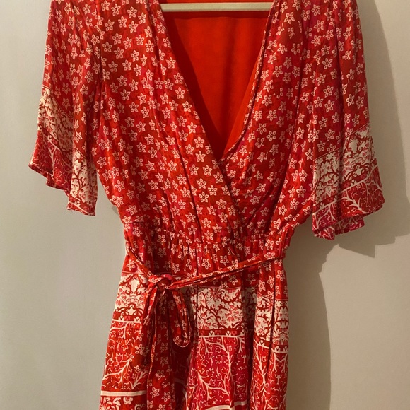 Lovers + Friends Isabelle Red Romper - Picture 3 of 4